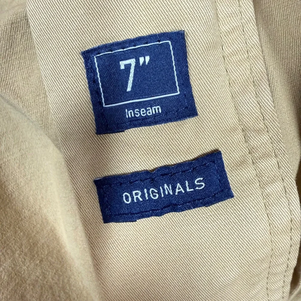 Chubbies Originals 7 Inch Shorts Mens XXXL Khaki Tan Elastic Waist Cotton Blend
